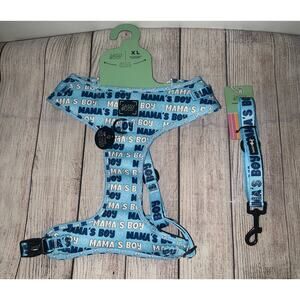 Sassy Woof Mama's Boy Sz XL Harness &  Matching Fabric Leash DISCONTINUED NEW